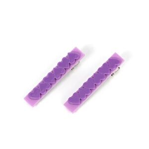 Purple Heart Hair Clips